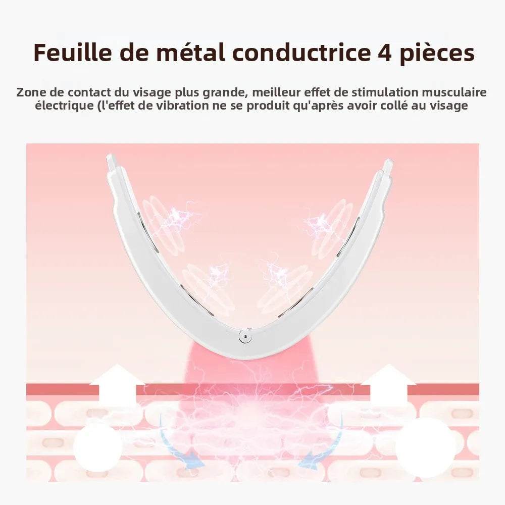 Appareil de Lifting Visage V à Distance – EMS + Chaleur - Réduction du Double Menton &amp; Raffermissement