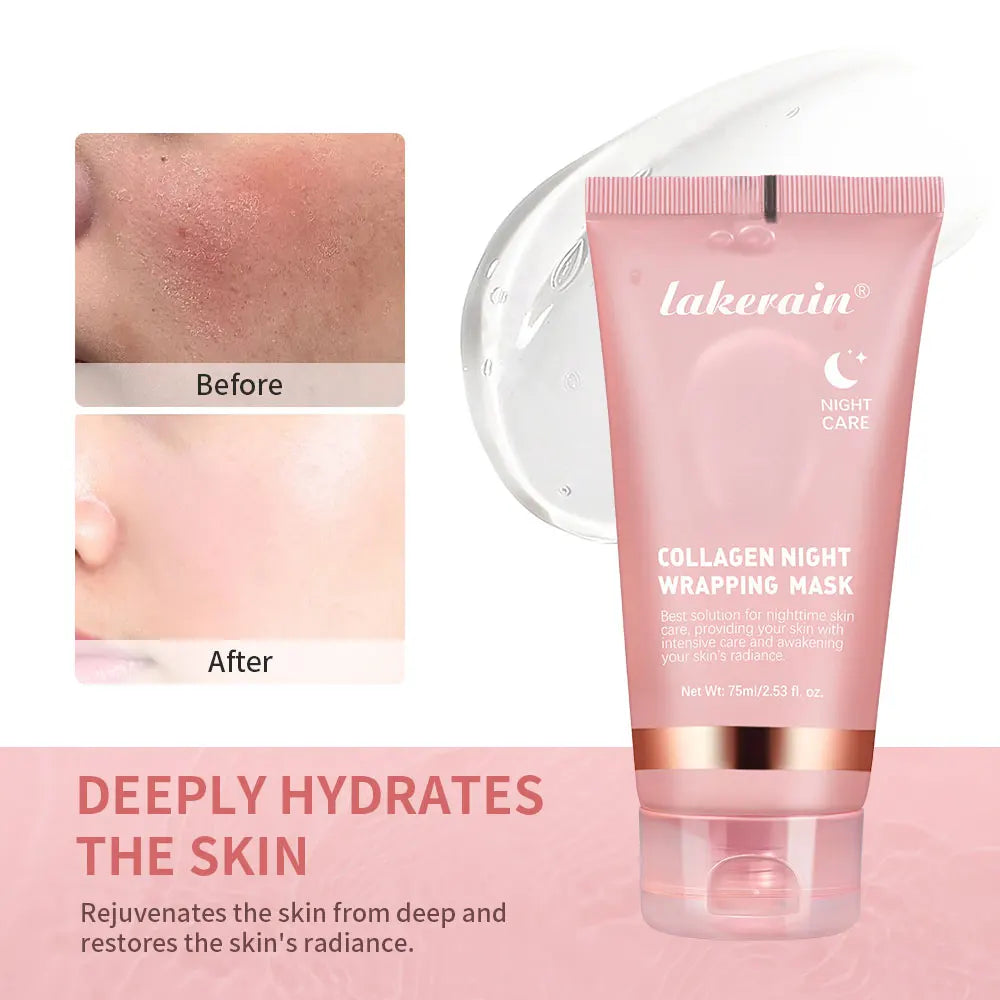 Masque de Nuit Film Collagène ou Curcuma – Lakerain® Night Wrapping Mask