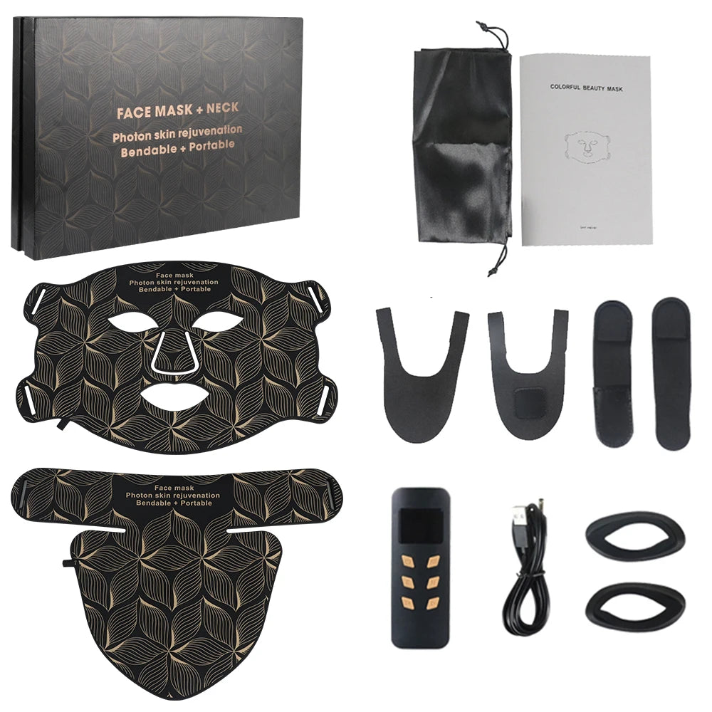 Masque LED Thérapie Lumière – Anti-Âge, Raffermissant, Éclat Peau