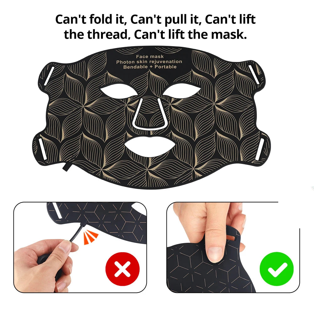 Masque LED Thérapie Lumière – Anti-Âge, Raffermissant, Éclat Peau