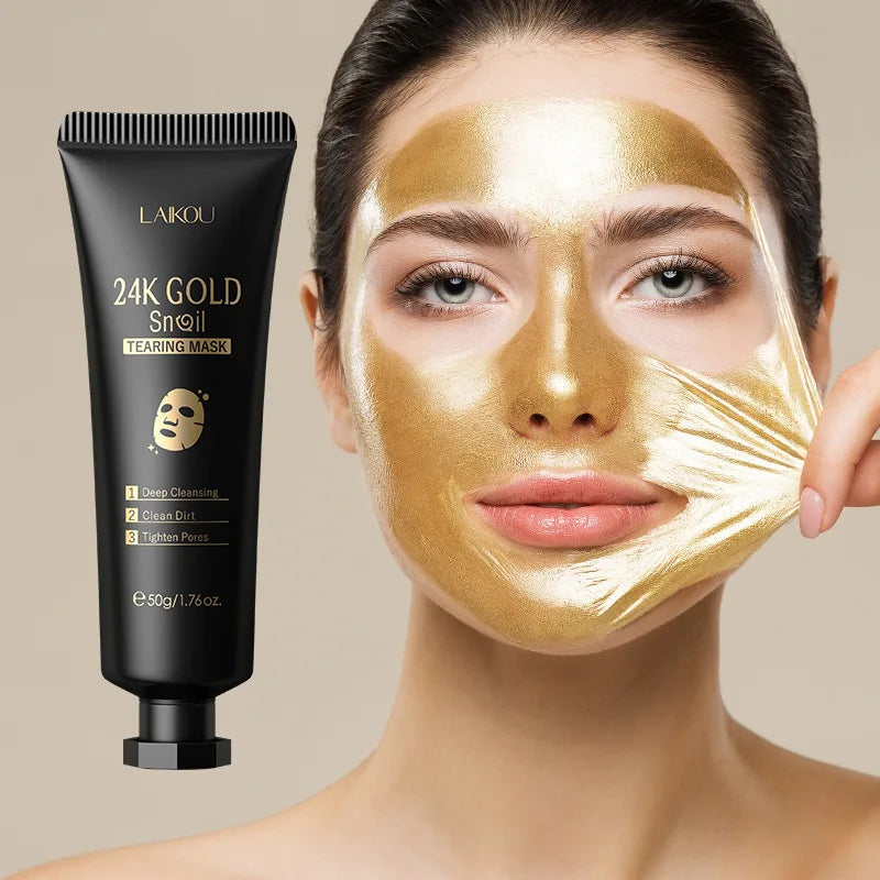 Masque Peel-Off Or 24K &amp; Bave d’Escargot – LAIKOU