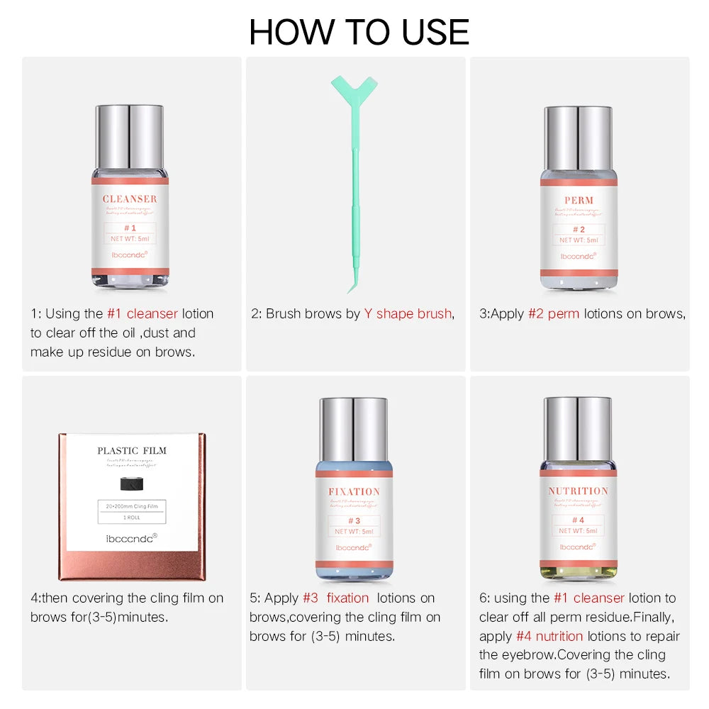 Kit de Rehaussement des Sourcils – IBCCCNDC® Brow Lamination Set (9 pcs)